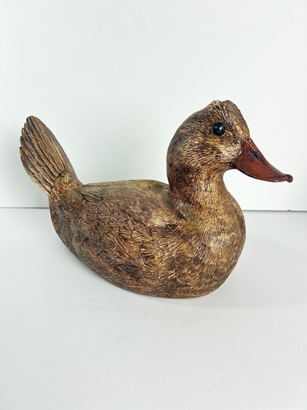 Carved decorative duck decoy Home decor Cabincore nature Outdoors